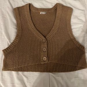 Free People cropped sweater vest